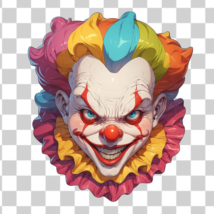 PSD un payaso con una cara de payaso en él