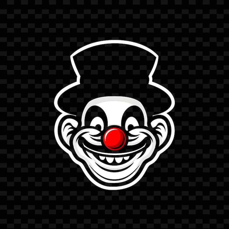 PSD un payaso con una nariz roja y una nariz roja