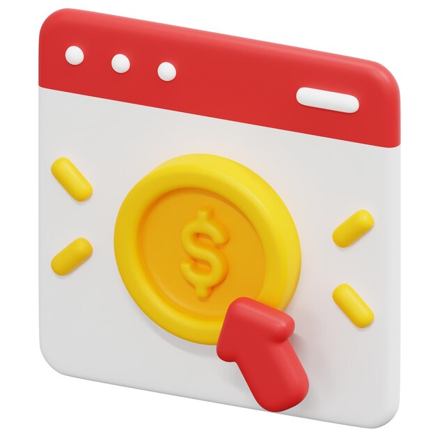 payer l'illustration de l'icône de rendu 3d