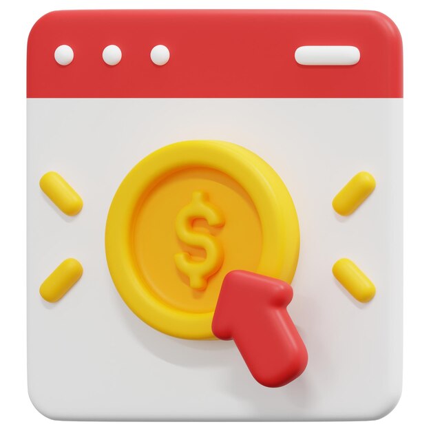payer l'illustration de l'icône de rendu 3d
