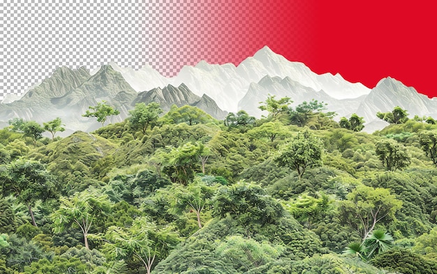 PSD paysage de la forêt tropicale png