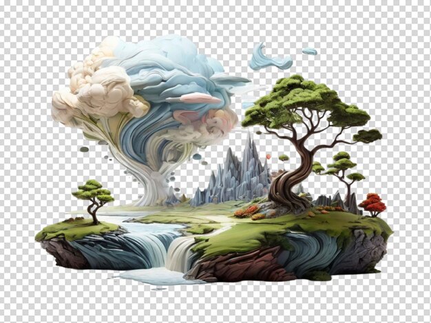 PSD paysage surréaliste png