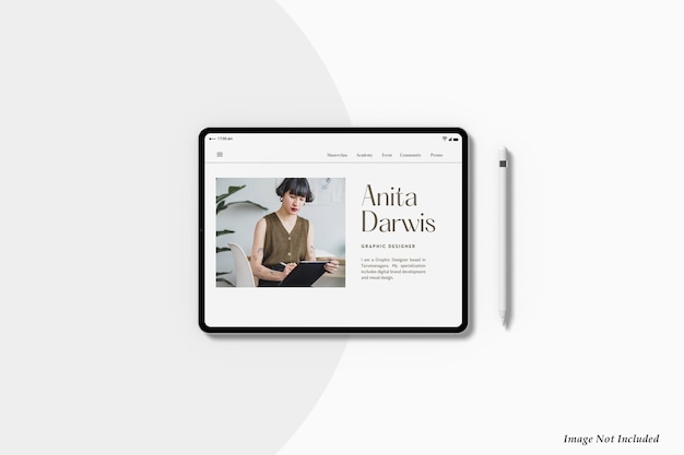 Paysage Tablet Pro Maquette Premium Psd