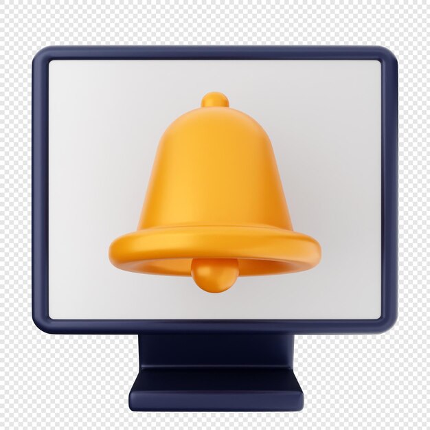 PC de la campana de notificación en 3D