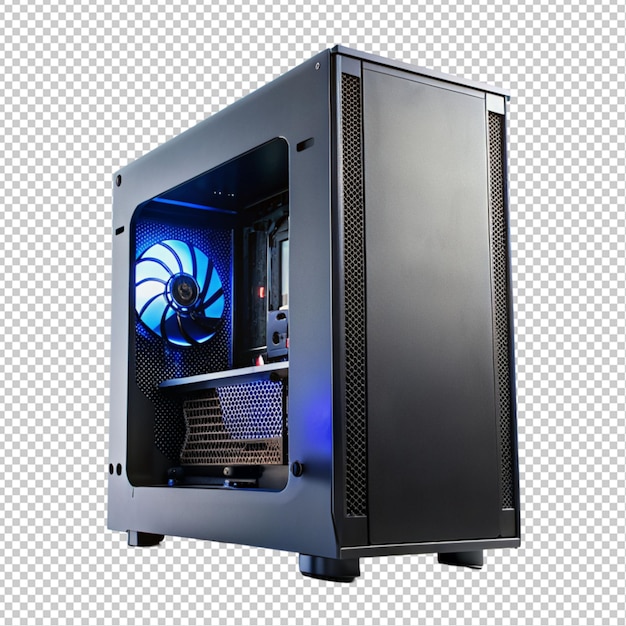 Pc jogando em fundo transparente