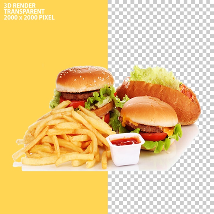 PSD pd de patatas fritas frescas para carteles y pancartas