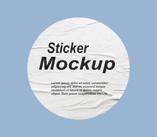Pds Round Sticker für das Mockup