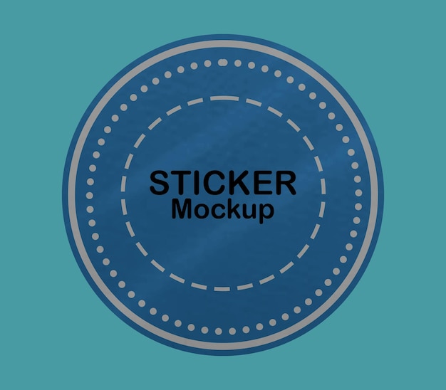 Pds Round Sticker für das Mockup