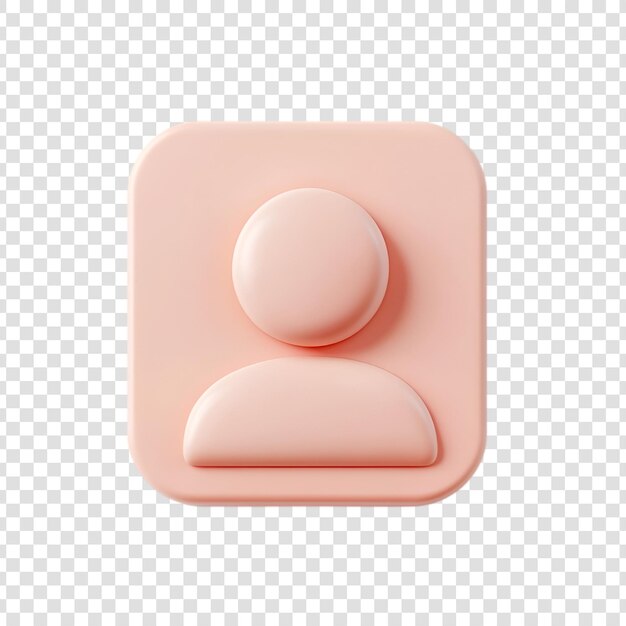 Peachy 3D user profile icon design element digital avatar person symbol app UI UX interface button