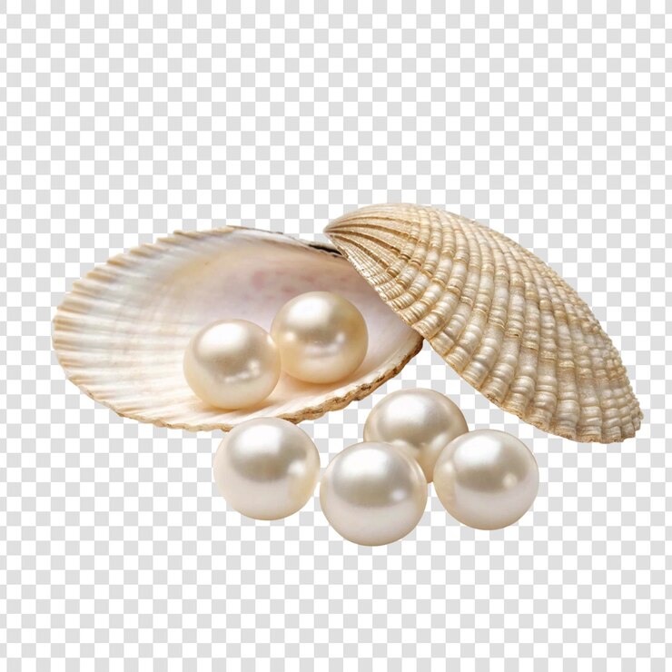 PSD pearls in a seashell a luxurious display of natural beauty