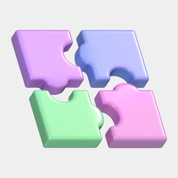 PSD peças de quebra-cabeça 3d