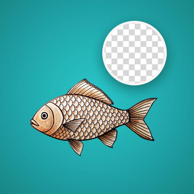 PSD peces de colores con fondo blanco