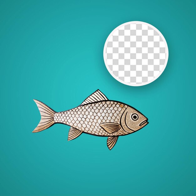 PSD peces de colores con fondo blanco