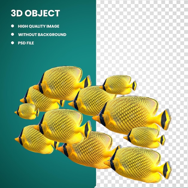 PSD peces dorados 3d