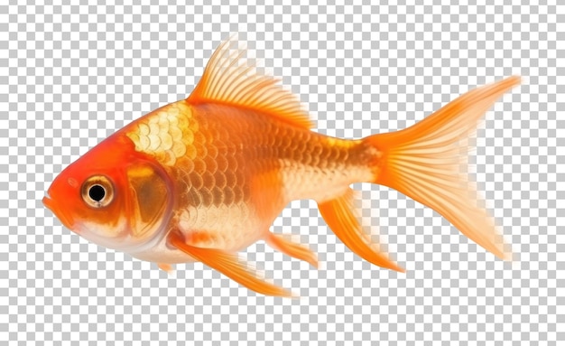 PSD peces dorados aislados sobre un fondo transparente