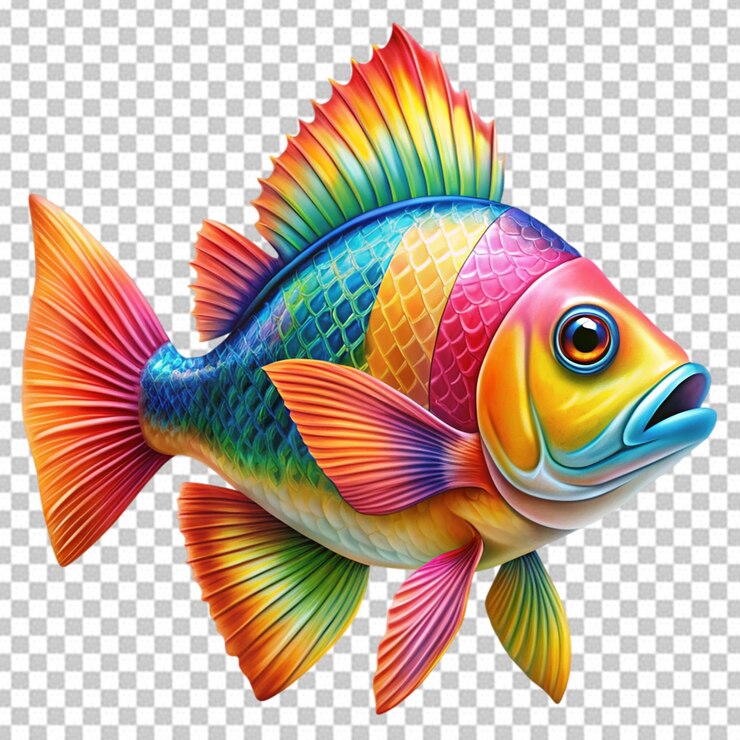 PSD peces marinos aislados sobre un fondo transparente