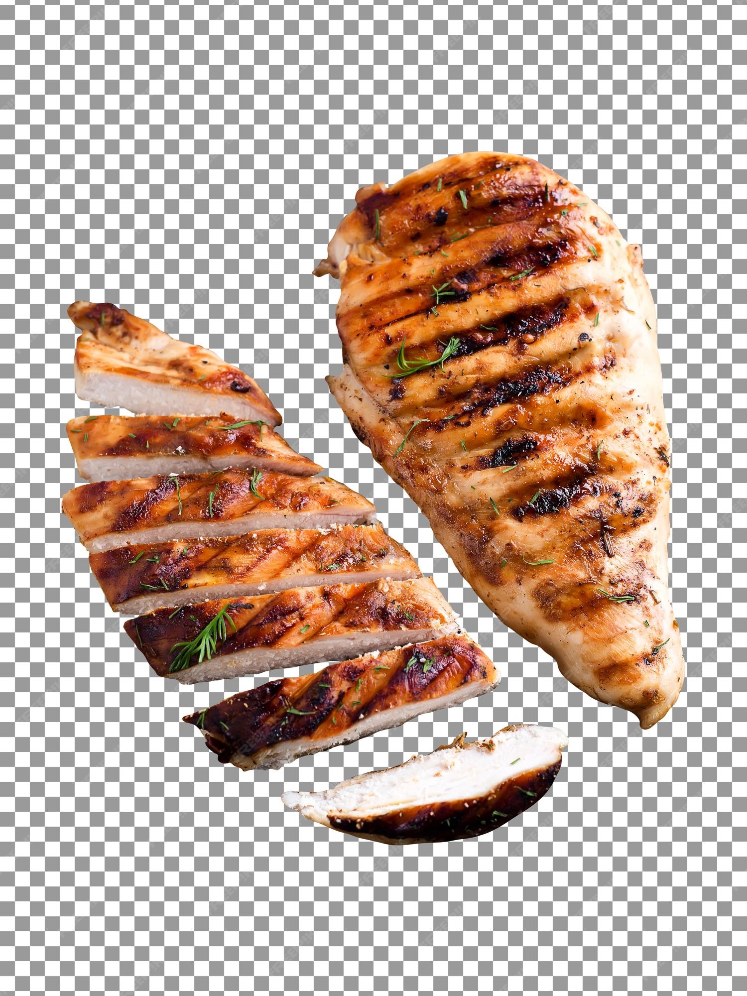 Pechuga De Pollo A La Parrilla Marinada Aislada Sobre Fondo pechuga-de-pollo-a-la-parrilla-marinada-aislada-sobre-fondo