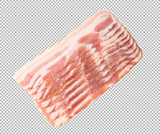 Pedaços picados de bacon isolados