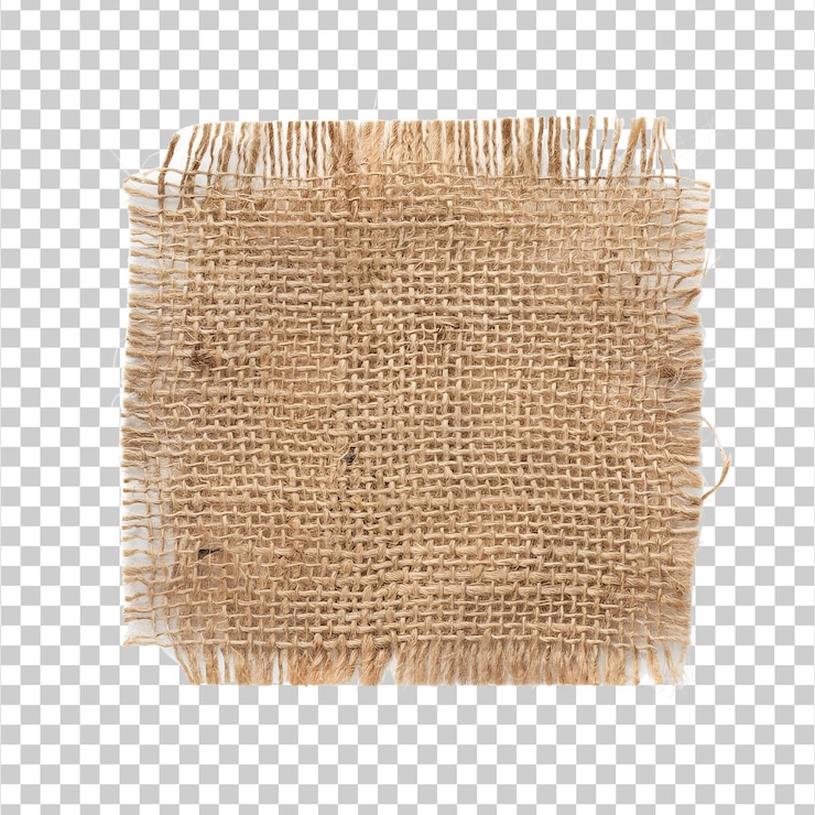 PSD un pedazo de arpillera con franjas png aisladas en un fondo transparente