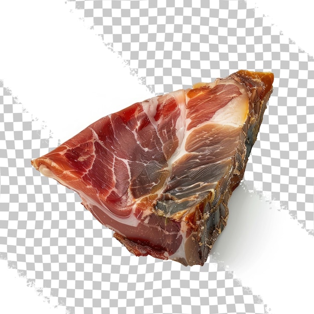 un pedazo de carne que se corta por la mitad y está en una superficie a cuadros