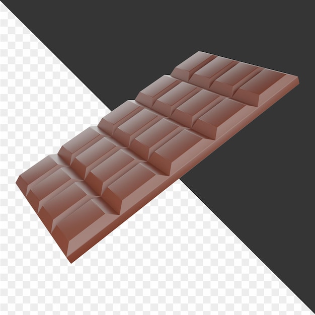 un pedazo de chocolate que está en un fondo blanco