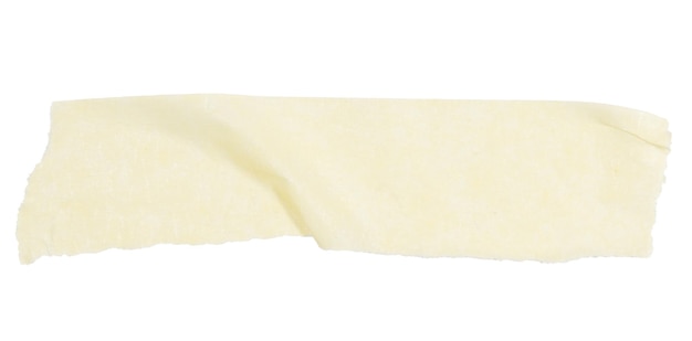 PSD un pedazo de cinta de papel amarillo en un fondo en blanco