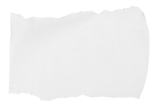 Un pedazo de cinta de papel blanco en un fondo en blanco