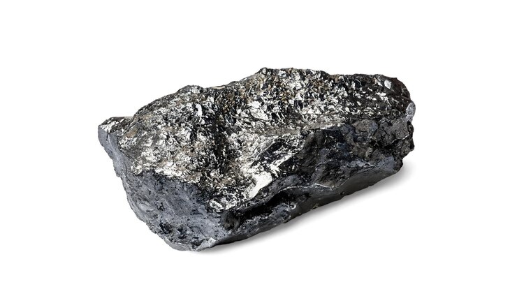 Pedazo de mineral de níquel metálico