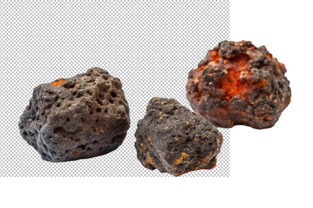 un pedazo de papel con una lava negra y naranja en él
