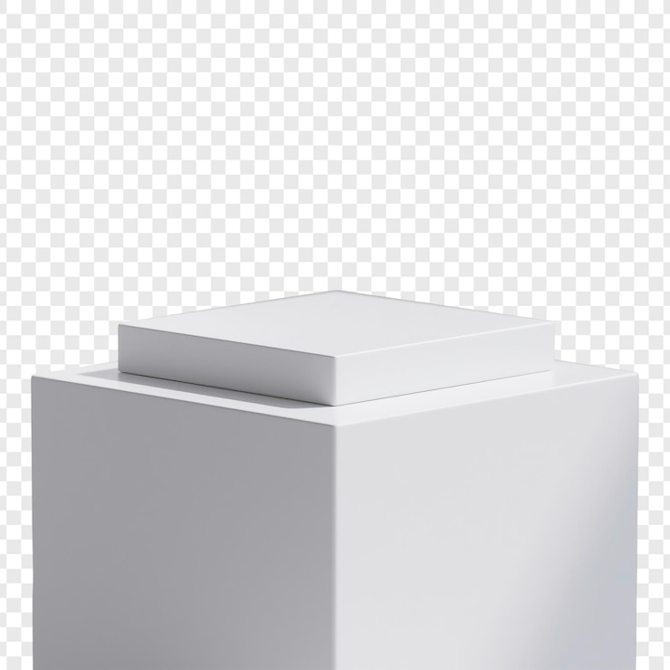 PSD pedestal branco para exposição ou apresentação de produtos