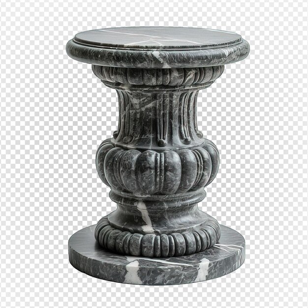 PSD pedestal de mármore isolado em fundo transparente exibição de mármore png generative ai