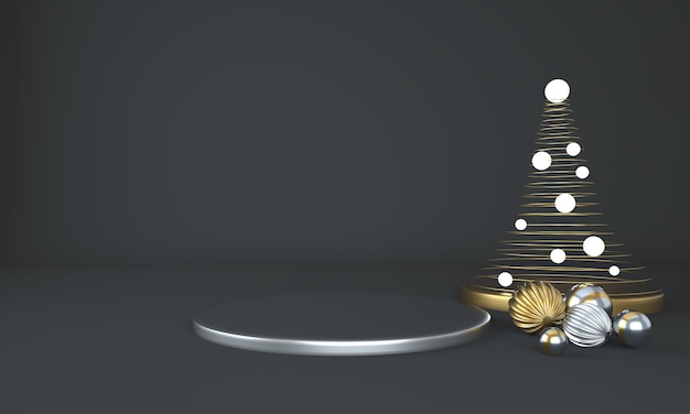 Pedestal para exhibición para soporte de producto en renderizado 3D