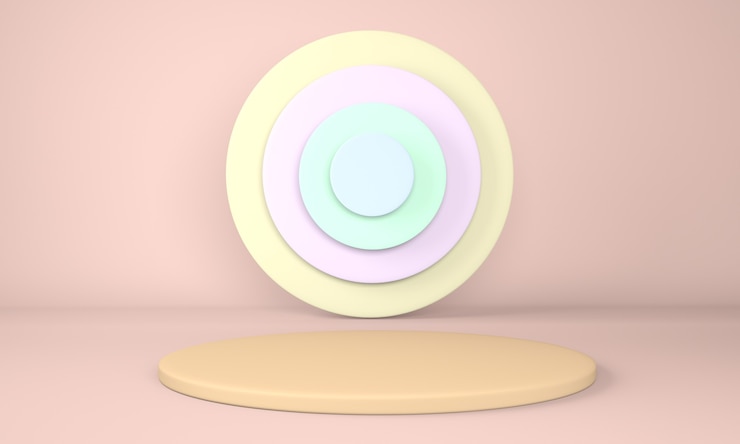 PSD pedestal para design de exibição em renderização 3d