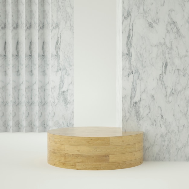 pedestal de producto de oro blanco limpio, marco de oro, tablero conmemorativo, concepto mínimo abstracto, espacio en blanco, diseño limpio, lujo. Representación 3d