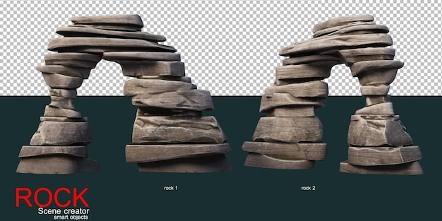 pedra A forma é diferente.