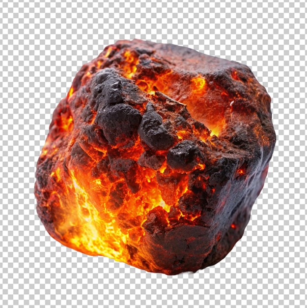 PSD pedra de lava isolada na camada alfa png