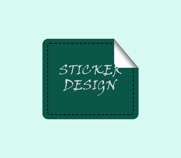 Peeling square sticker para mockup