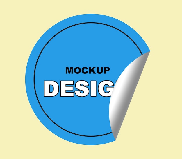 Peeling Sticker PSD para Mockup