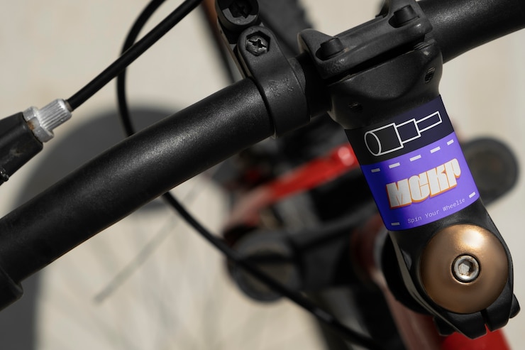 PSD pegatina en maqueta de bicicleta