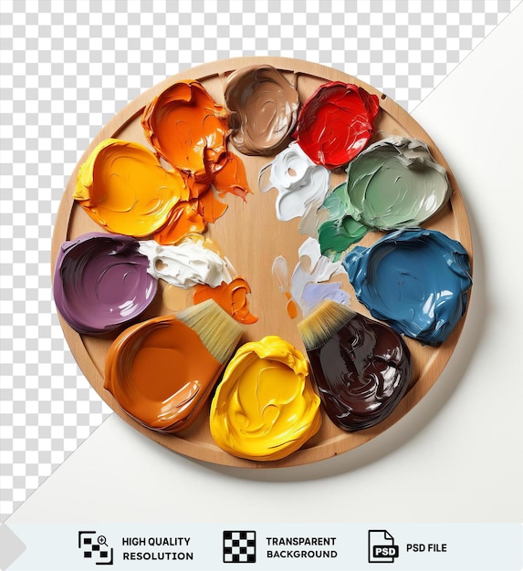 PSD peintres réalistes palette de fond transparent psd png