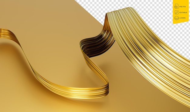 Peinture 3D Curl Abstrait pinceau spirale vague de frappe design isolé ruban acrylique 3d
