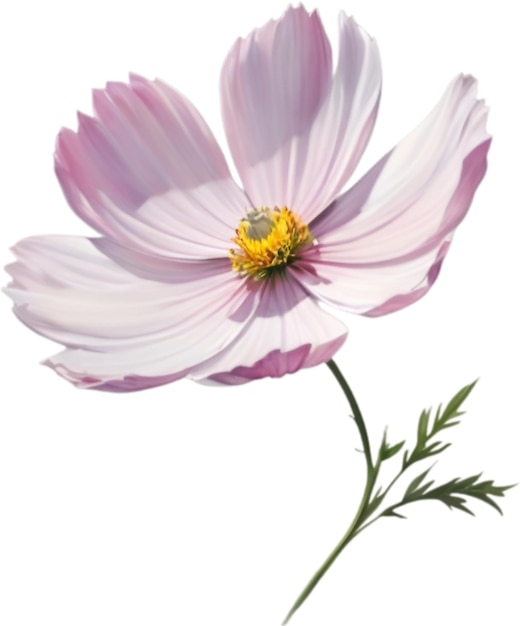 Peinture à L'aquarelle D'une Fleur De Cosmos