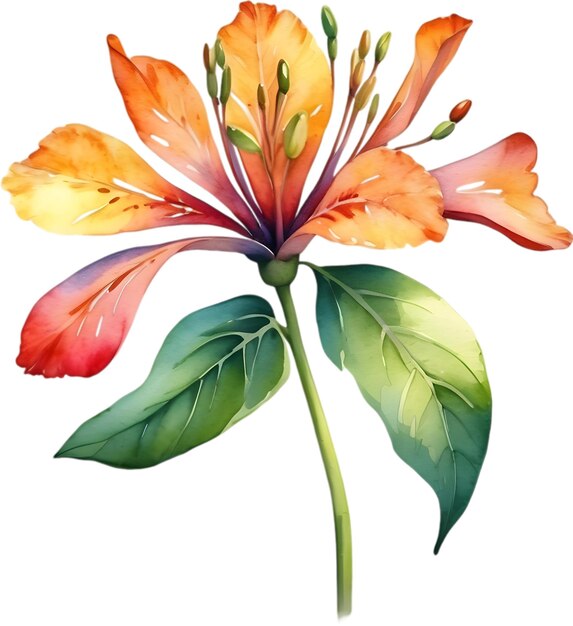 Peinture à L'aquarelle De La Fleur De Palash