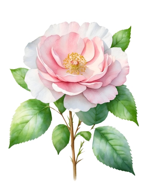 PSD peinture à l'aquarelle de la rose sauvage