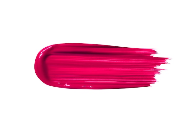 Peinture à l'éclat des lèvres rose isolée PNG