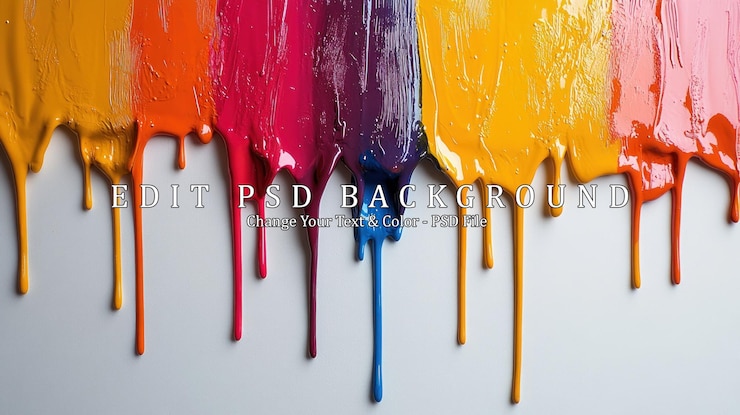 PSD peinture à gouttes vibrante