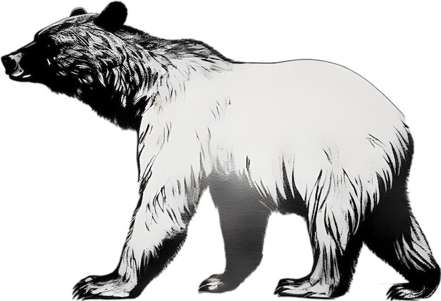 Peinture En Gros Plan D'un Ours Féroce