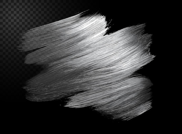 Peinture métallique argentée sur fond noir