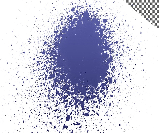 Peinture en pulvérisation bleue sur fond transparent