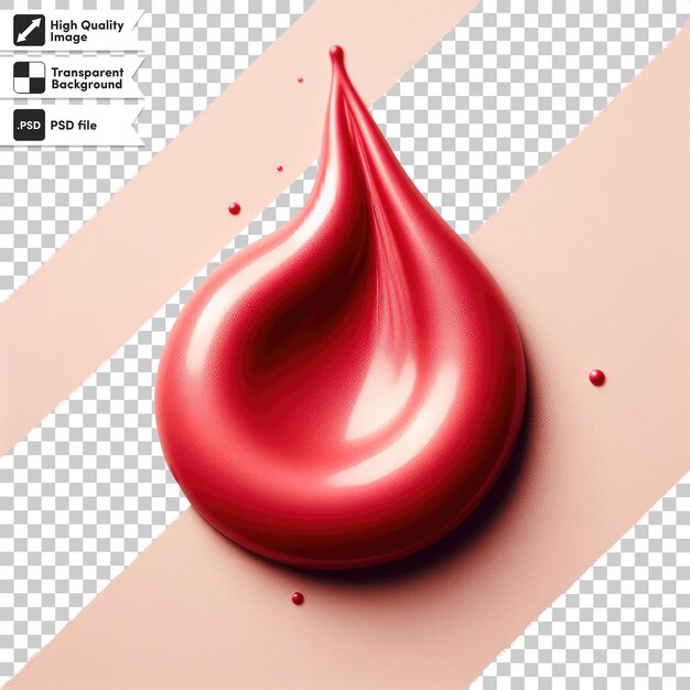 PSD peinture rouge psd sur fond transparent